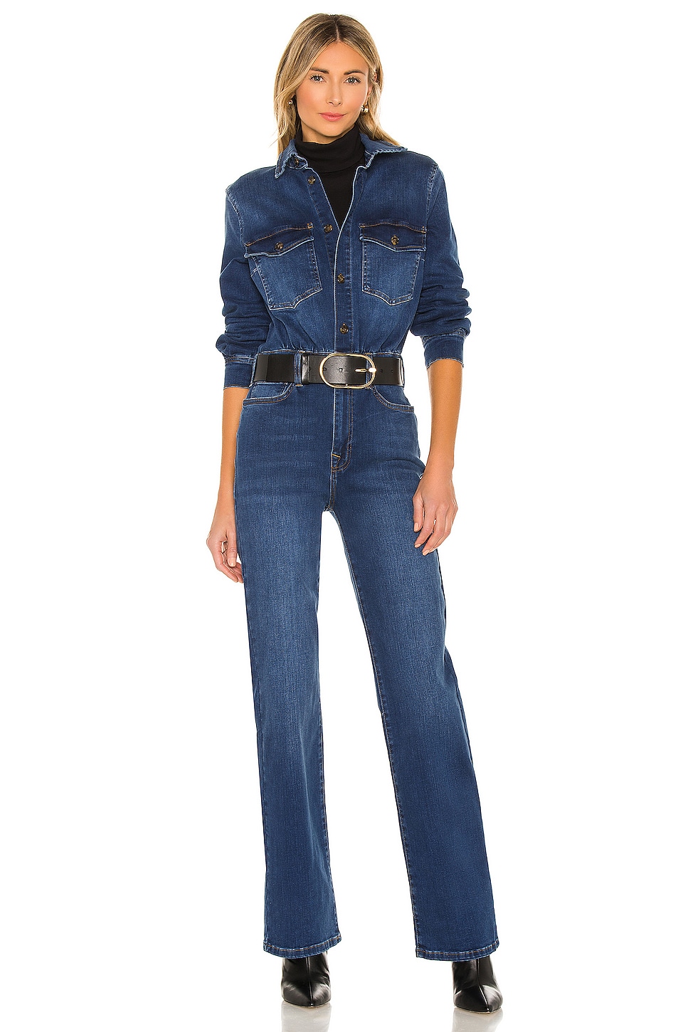 frame le jane denim jumpsuit