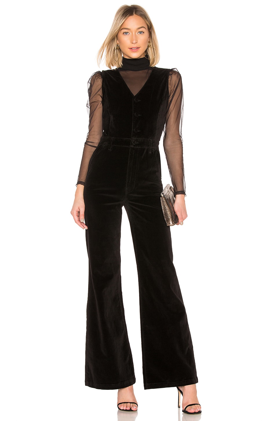 frame velvet jumpsuit