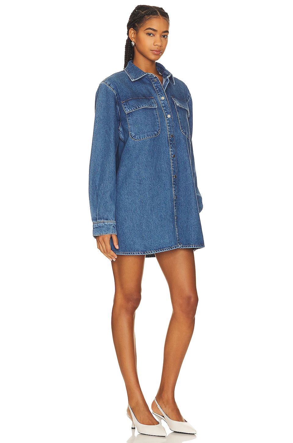 FRAME The A-line Shirt Dress thumbnail
