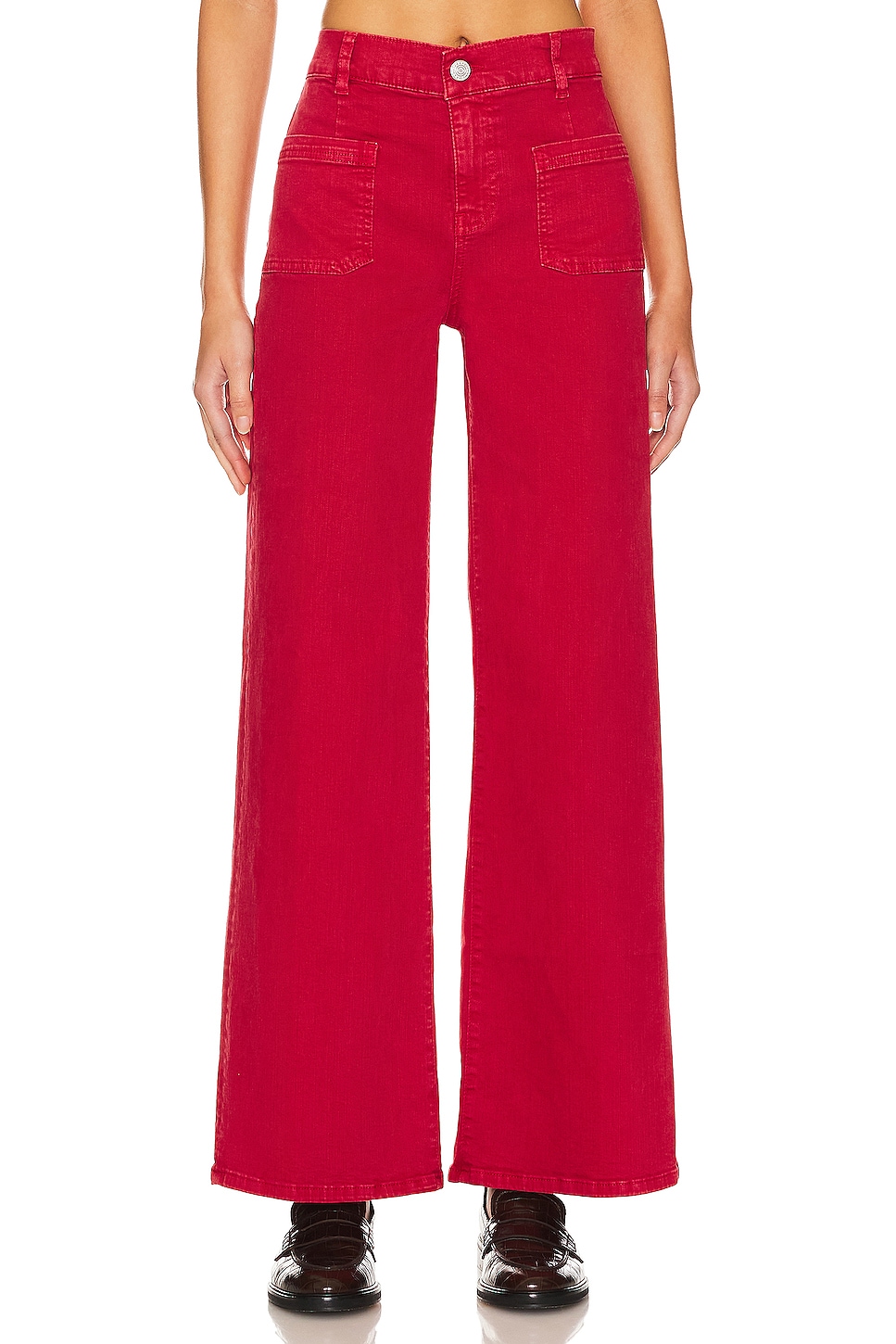 FRAME Pleated cotton-twill wide-leg pants