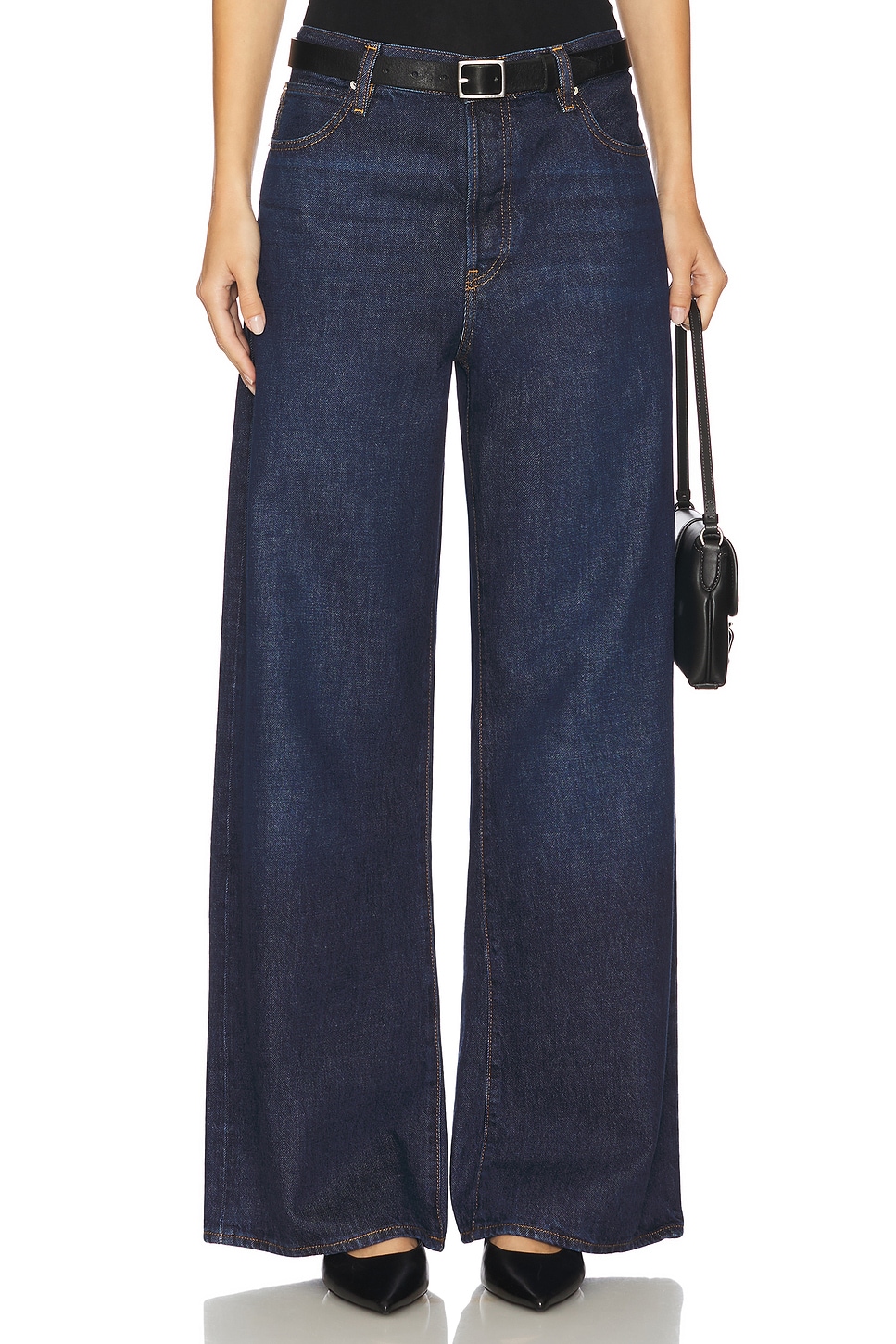 THE NINE ×OUT OF FRAMe denim 38 ワイドレック Frame 1978 Denim Wide-Leg Jeans | Saks Fifth Avenue
