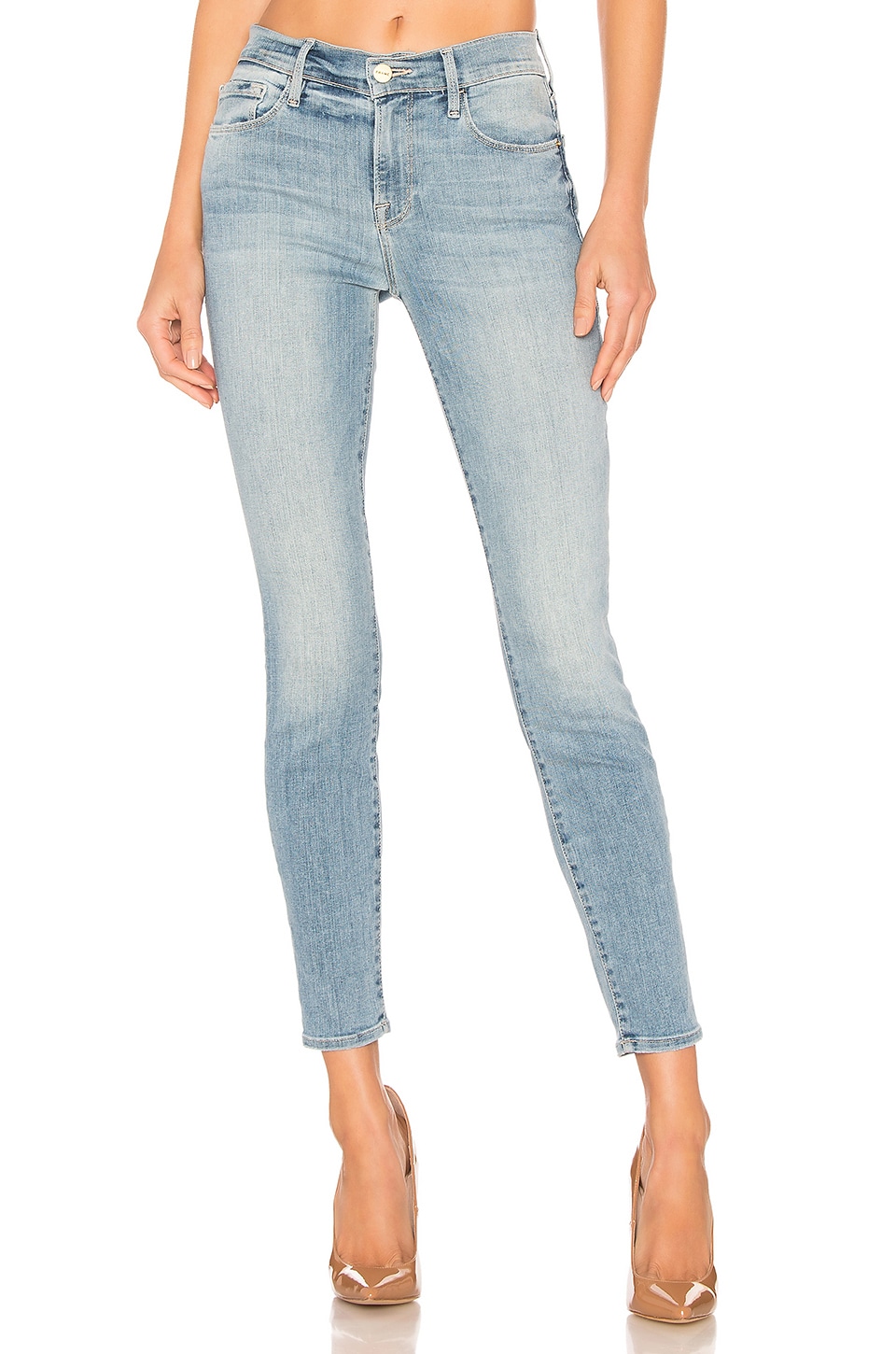 frame jeans le skinny de jeanne crop