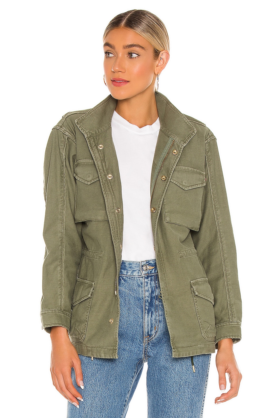 FRAME Service Jacket in Military | REVOLVE