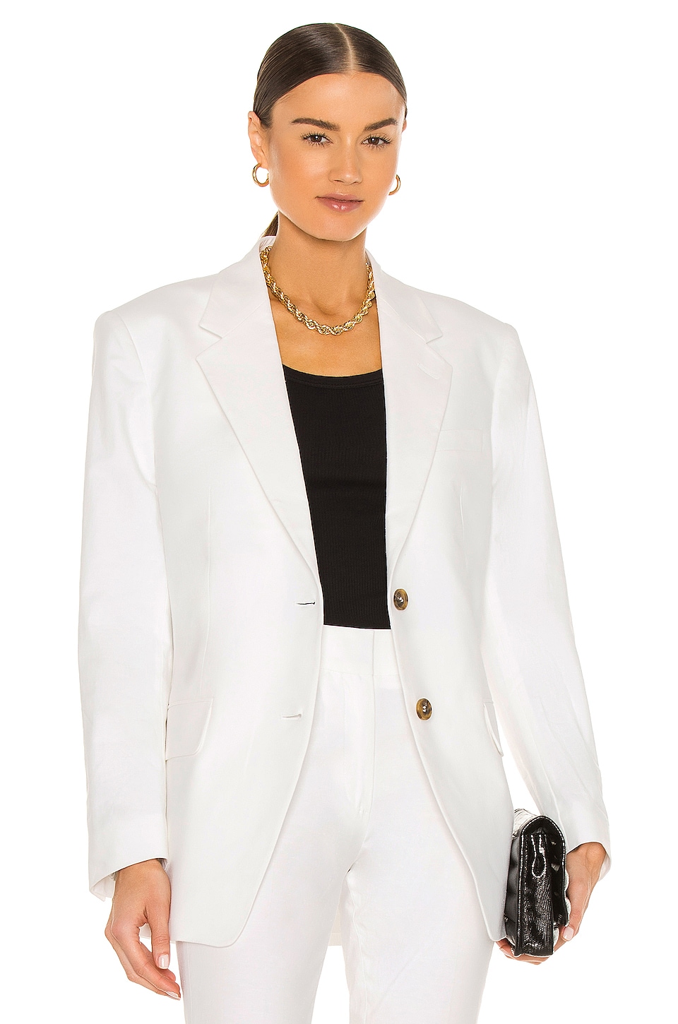 FRAME Grandfather Jacket in Suiting White | REVOLVE