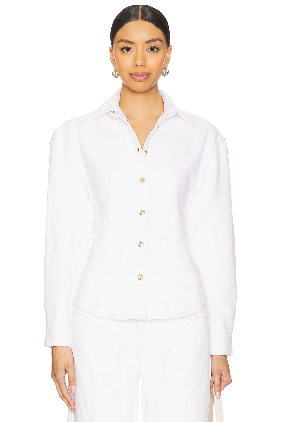 FRAME The Sculpted Shirt in Au Natural Clean | REVOLVE