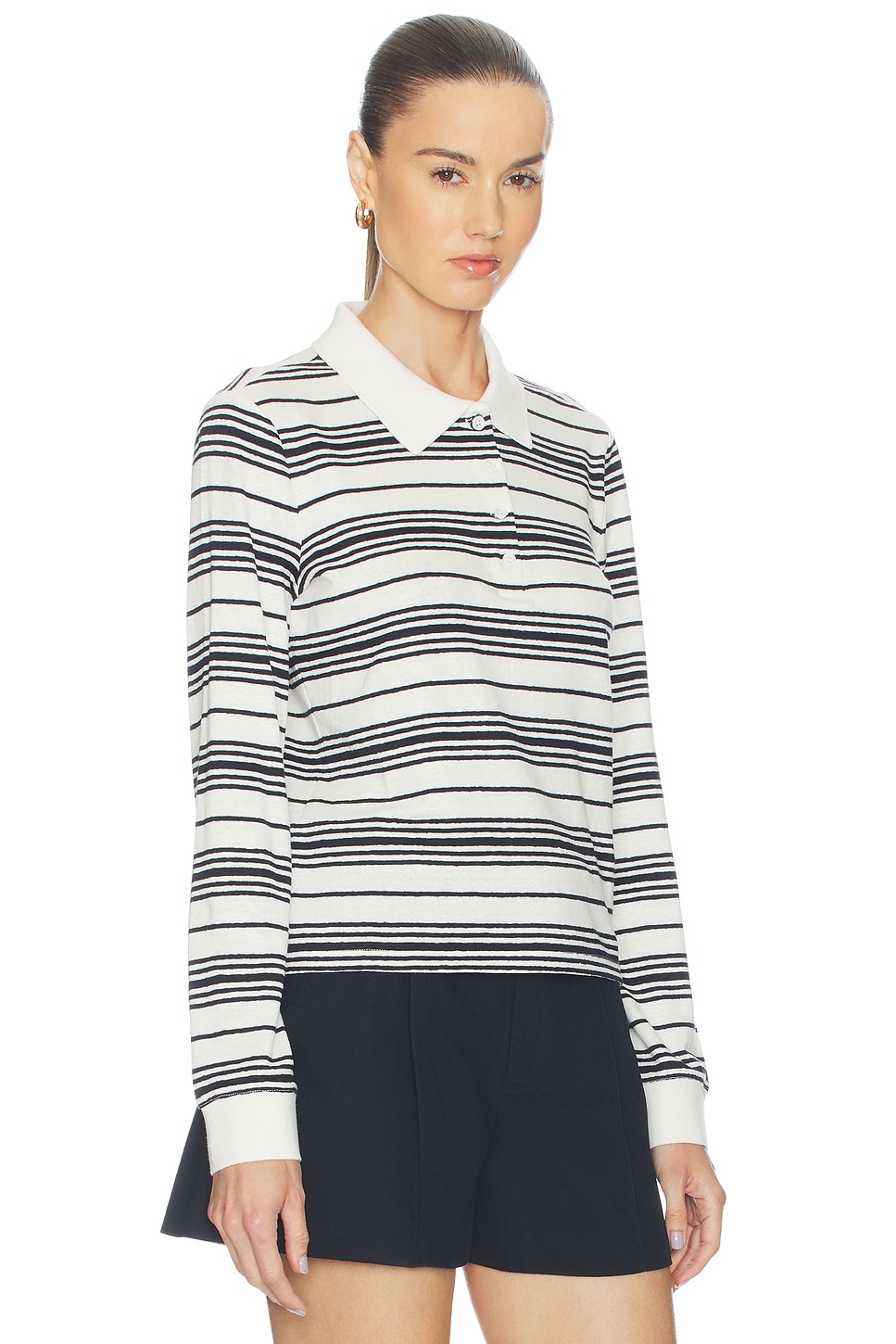 The Striped Long Sleeve Polo - thumbnail 3