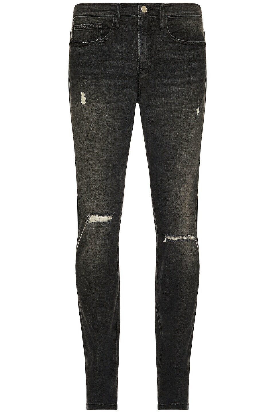 FRAME L'Homme Skinny Degradable in Black Oak Rips