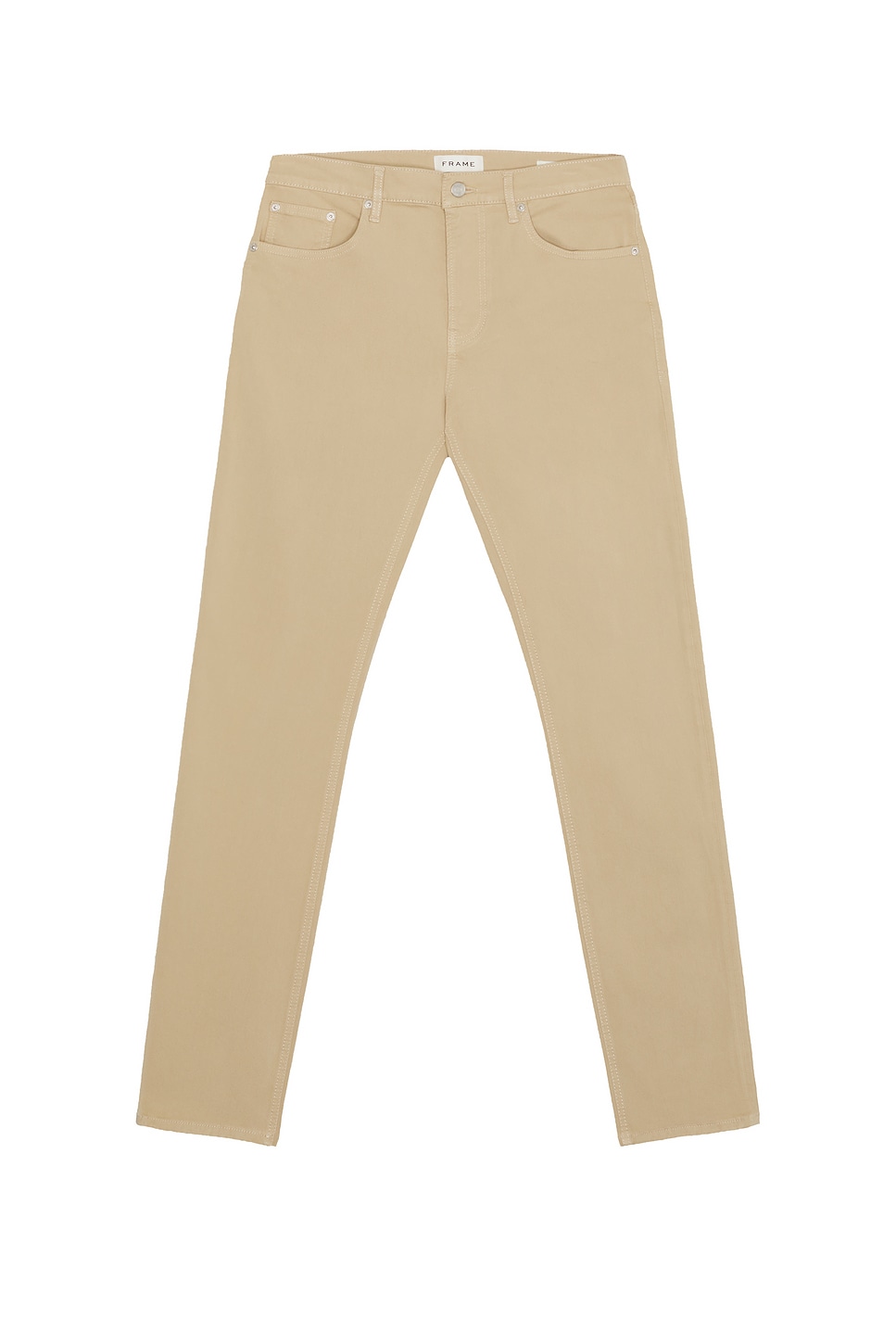 【MODERNIF】Core Straight Cream Jean FRAME Modern Straight Jeans in Beige | REVOLVE