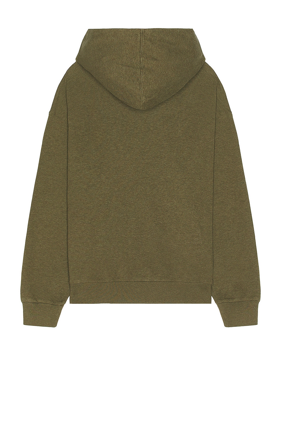 FRAME Duo Fold Hoodie in Army Green & Heather