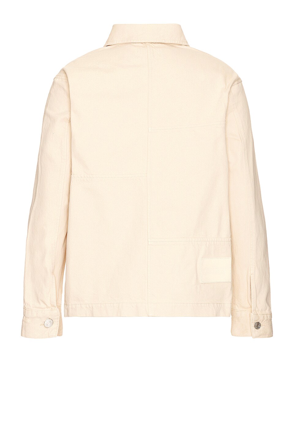FRAME Denim Overshirt in White & Beige