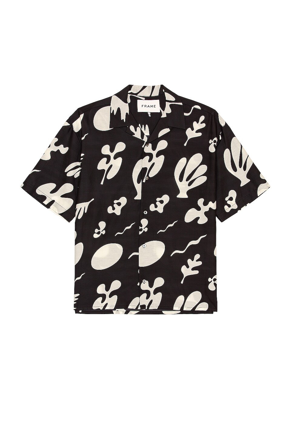 FRAME Short Sleeve Shirt in Noir Summer Print
