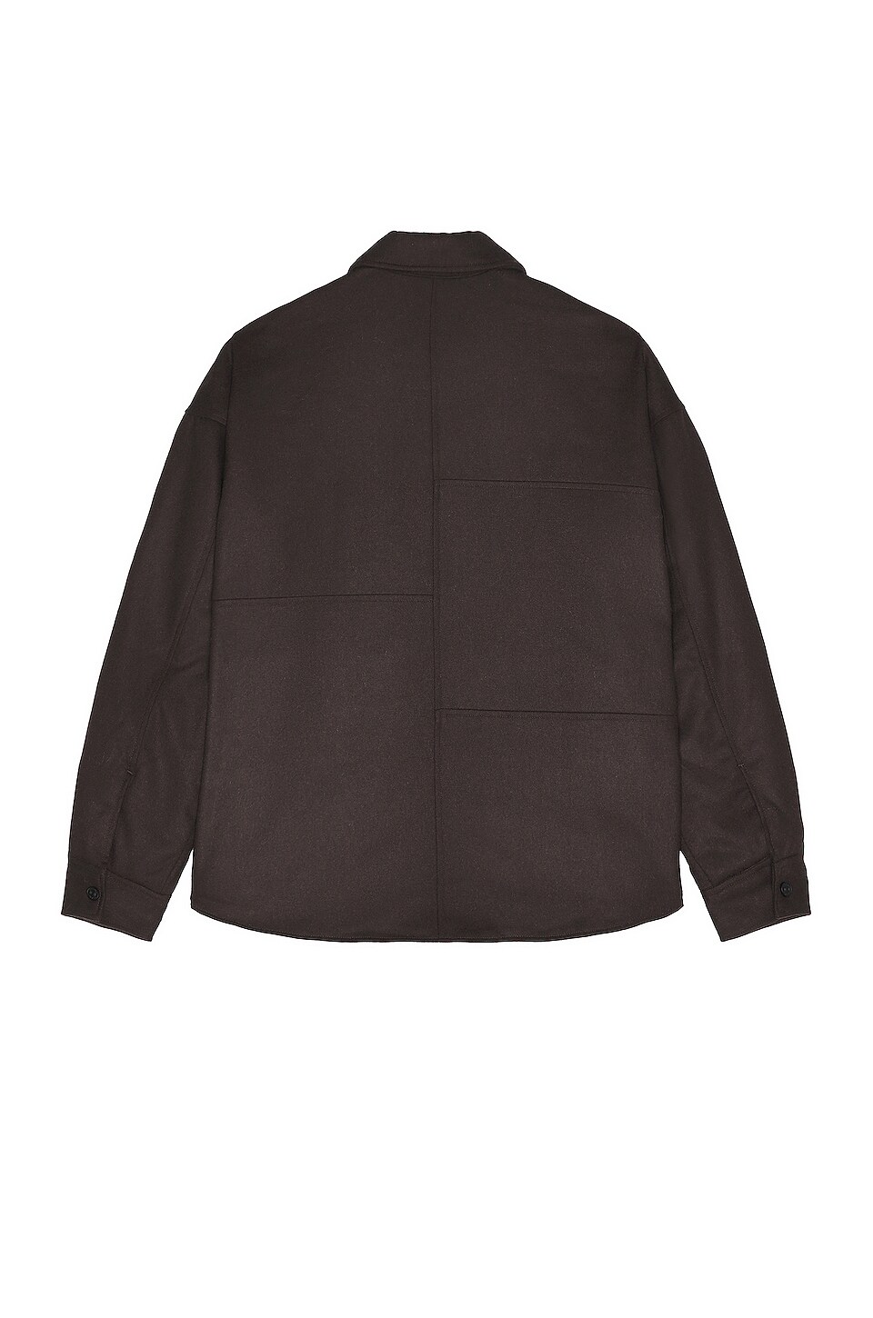 FRAME Warm Textured Overshirt in Darkwood
