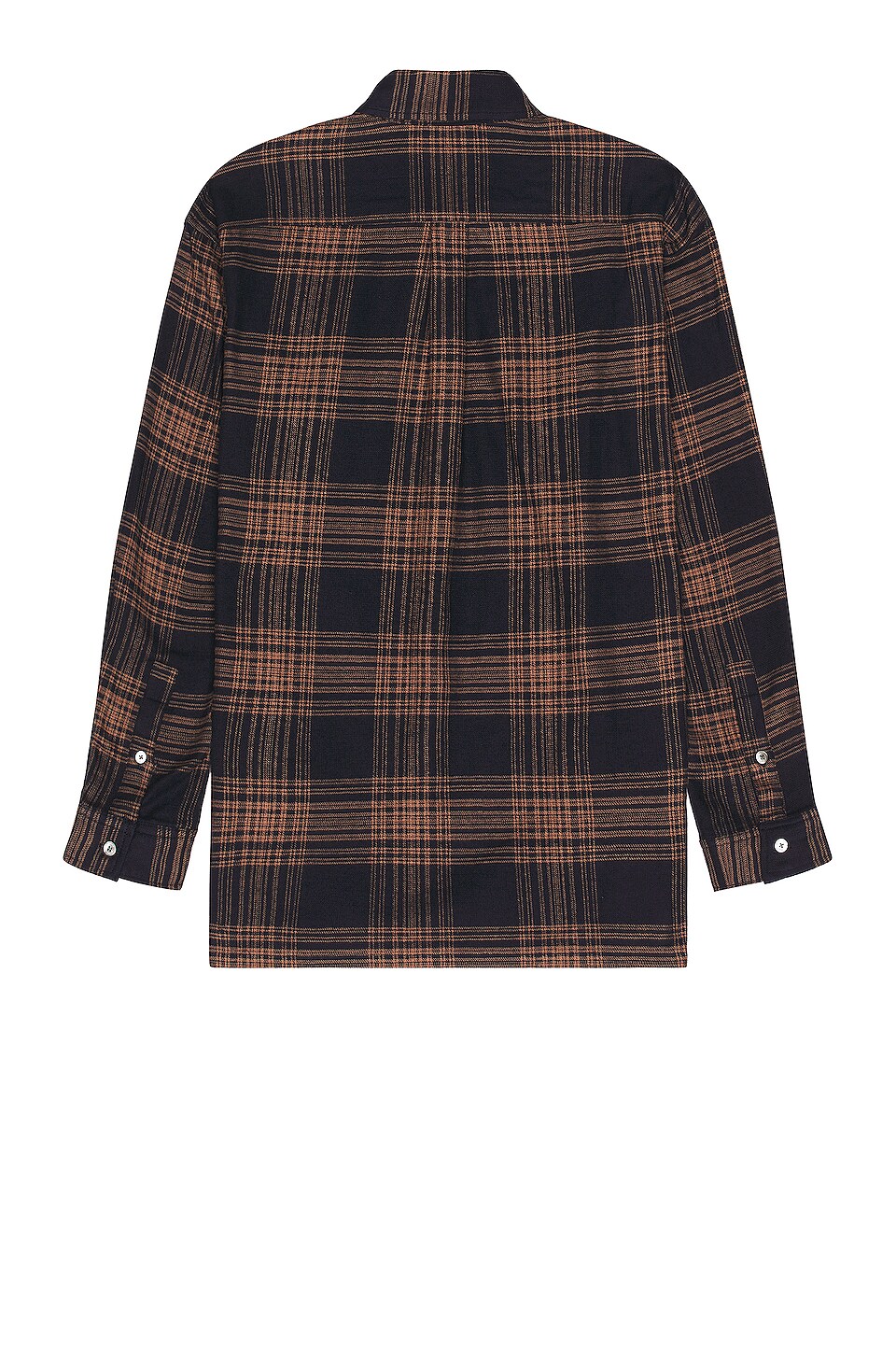FRAME Relaxed Long Sleeve Shirt in Tan Plaid