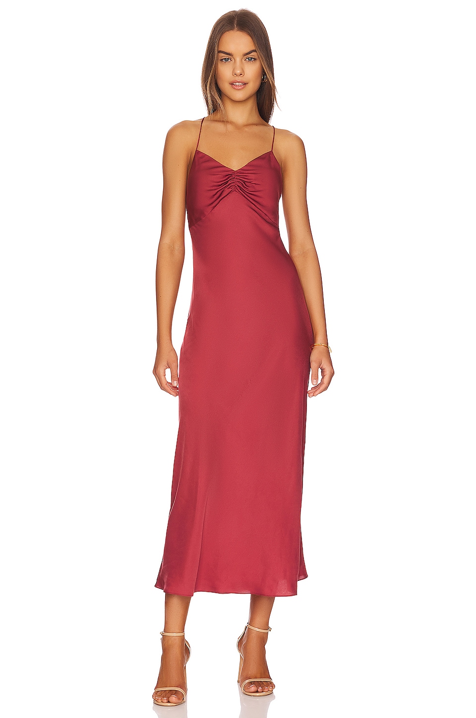 Satin Wrap Midi Dress – Endless Rose