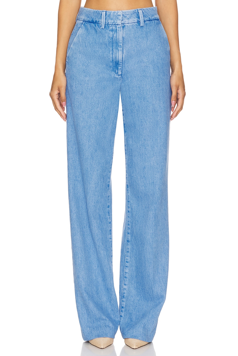 Favorite Daughter The Fiona Denim Trouser in Seaport | REVOLVE