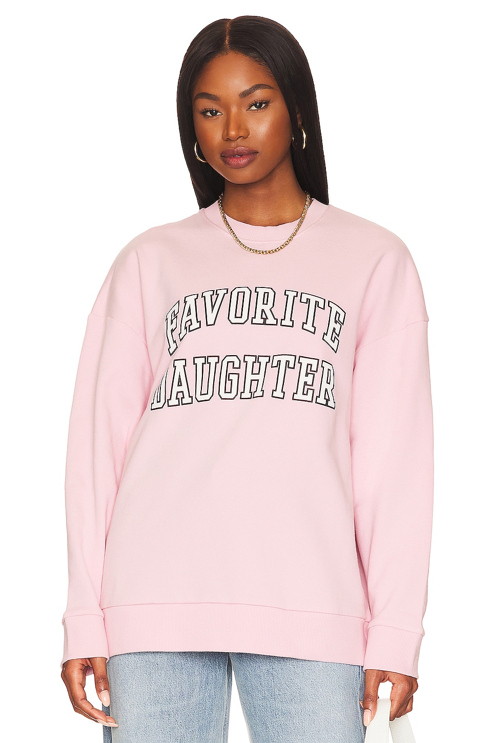 Favorite Daughter Collegiate Sweatshirt in Light Pink | REVOLVE