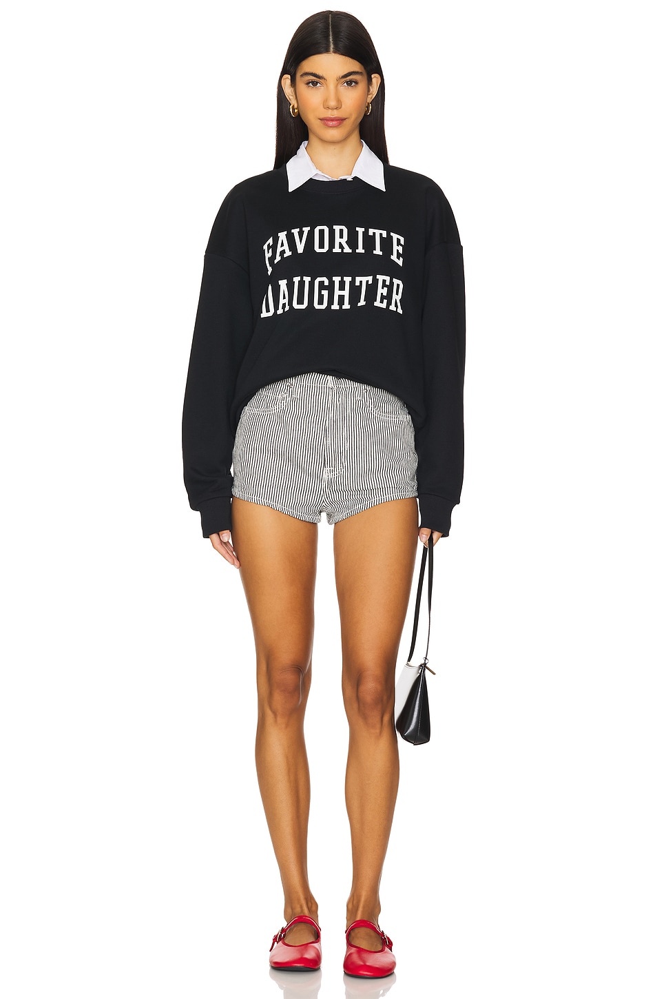 Favorite Daughter Collegiate Sweatshirt in Black & White | REVOLVE