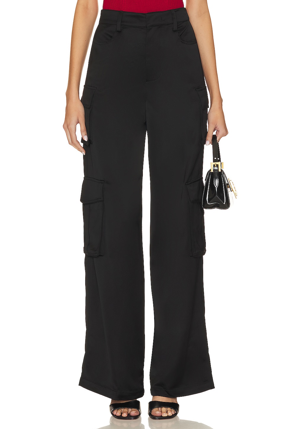 Favorite Daughter Satin Cargo Pant in Meteorite | REVOLVE