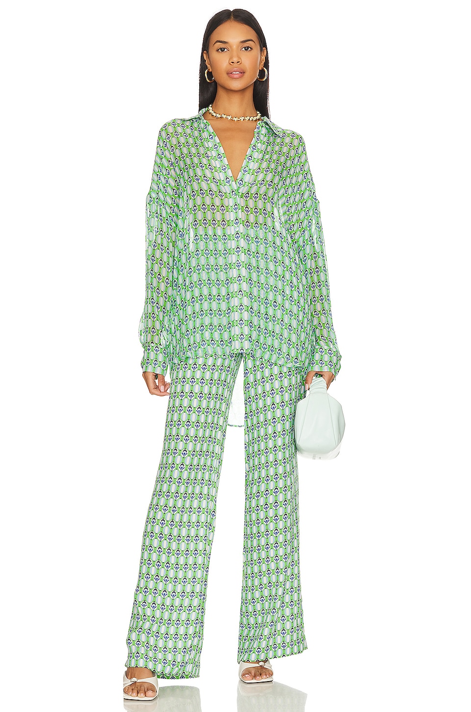 Favorite Daughter The Friday Shirt in Retro Mosaic Print