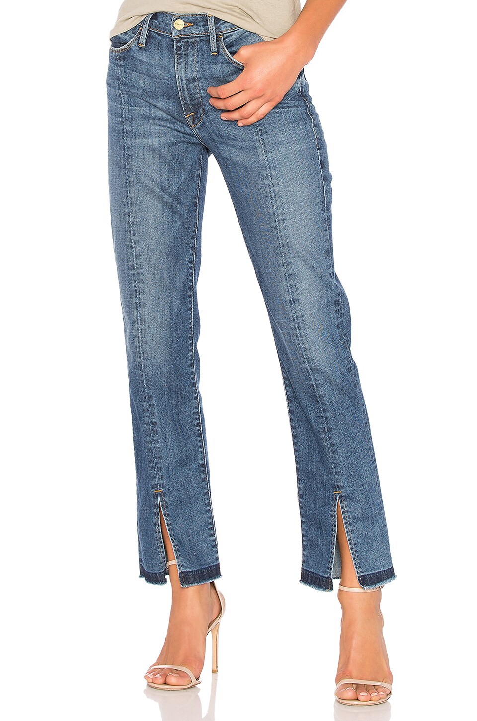 FRAME Denim Le High Straight in Foster 