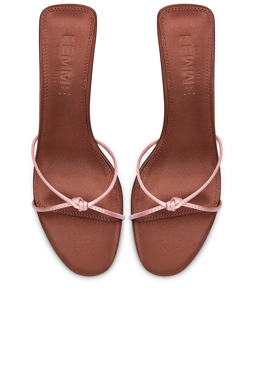 FEMME LA x REVOLVE Maeve Slipper in Mauve & Chocolate | REVOLVE