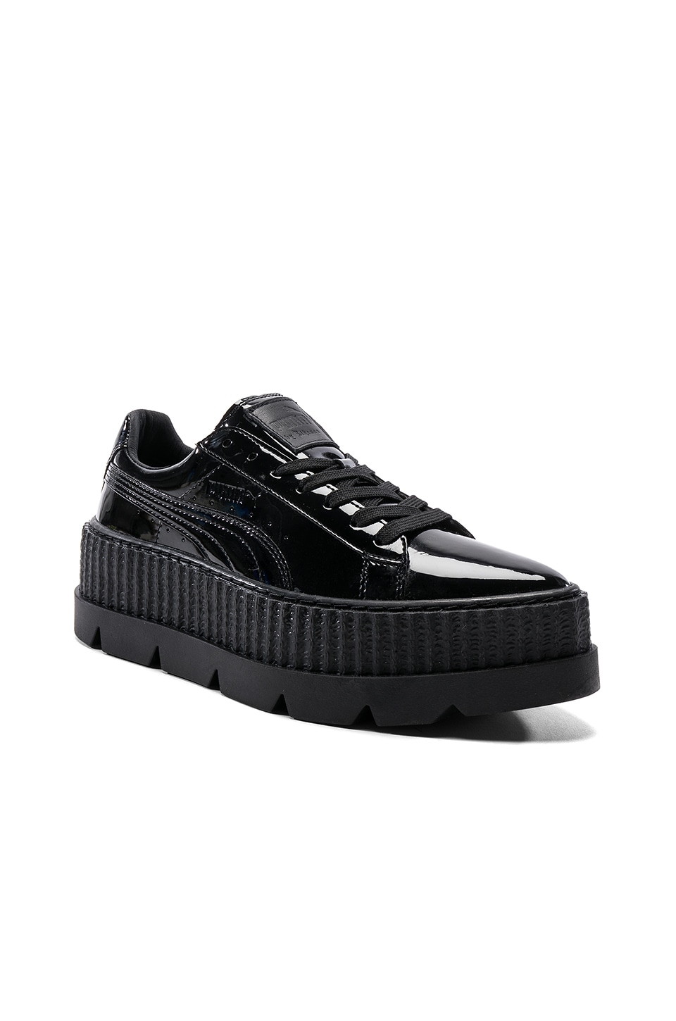 puma fenty pointy creepers black patent