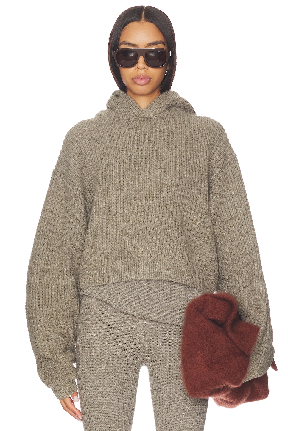 Fear of God ESSENTIALS Heavy Waffle 90's Hoodie in Homestead