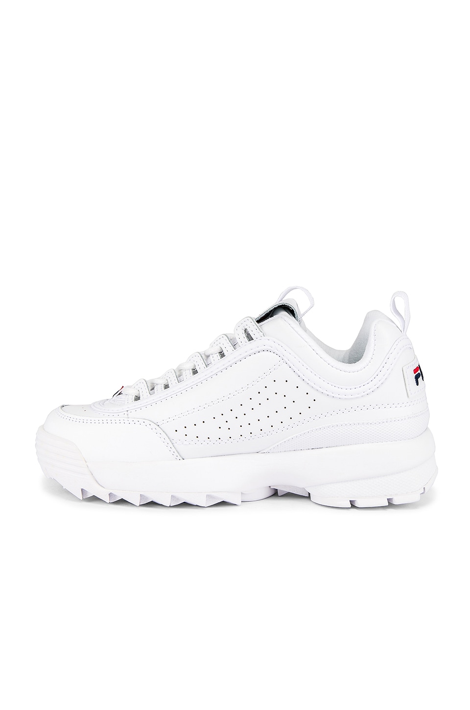 fila disruptor white navy red