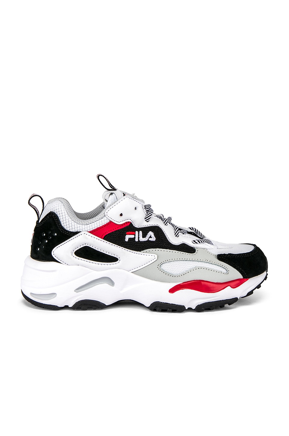 red black and white filas