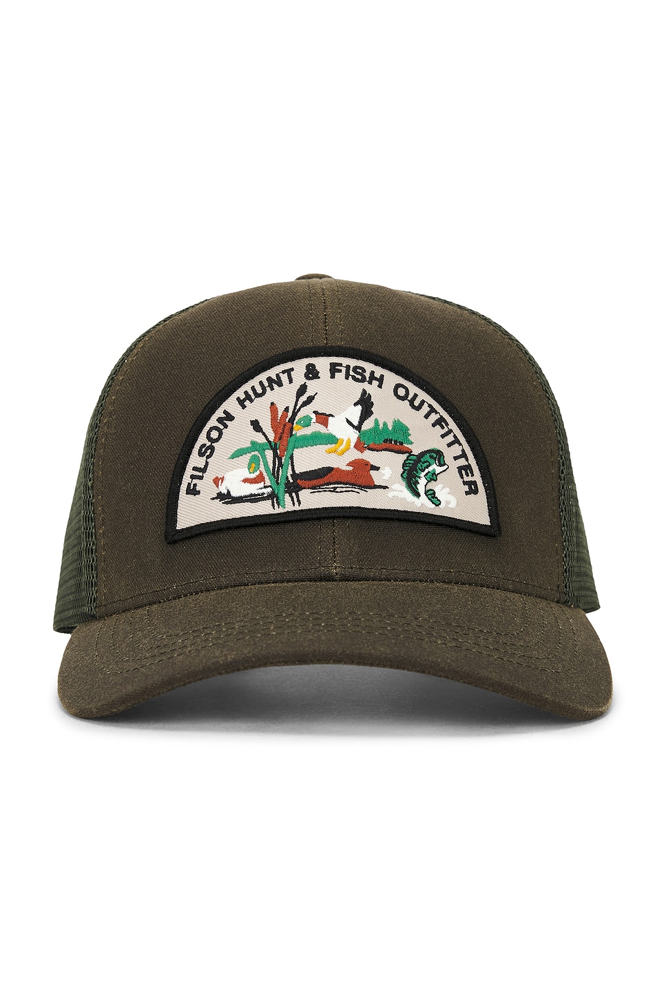 Filson Logger Mesh Cap in Otter Green & Hunt Fish | REVOLVE