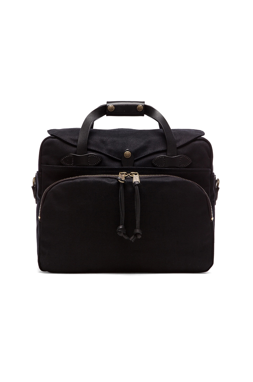 Filson The Black Collection Twill Padded Laptop Briefcase in Black