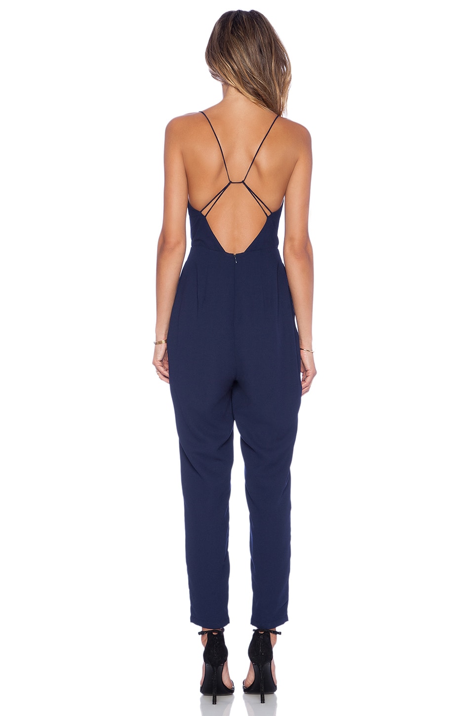 Finders Keepers All Time High Cut Out Back Jumpsuit in Peacoat | REVOLVE
