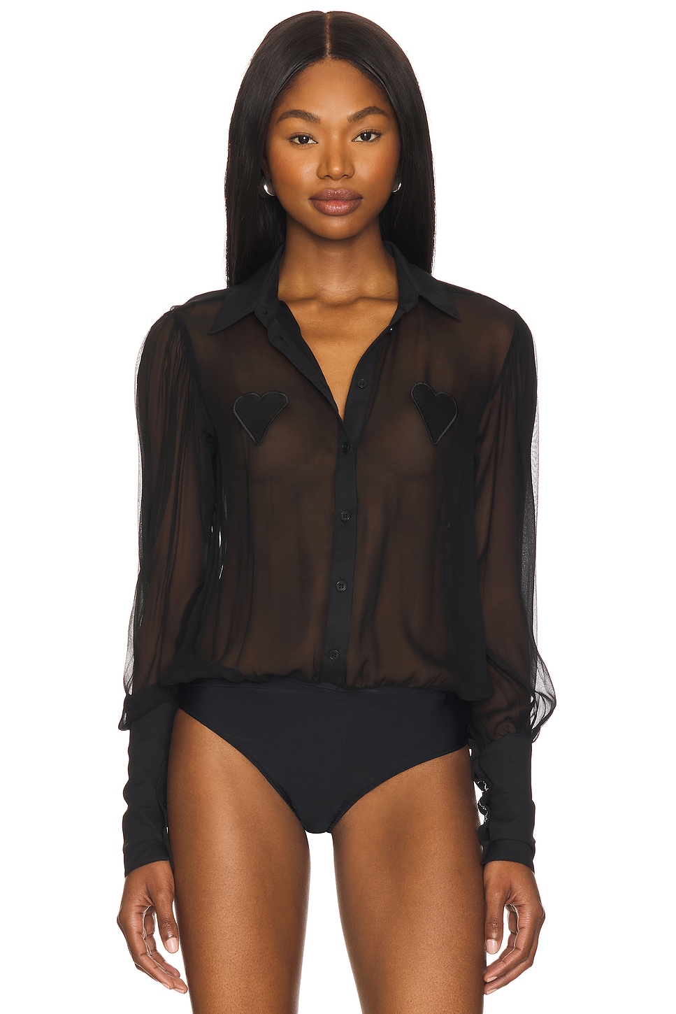 FIORUCCI Balloon Sleeve Heart Bodysuit thumbnail