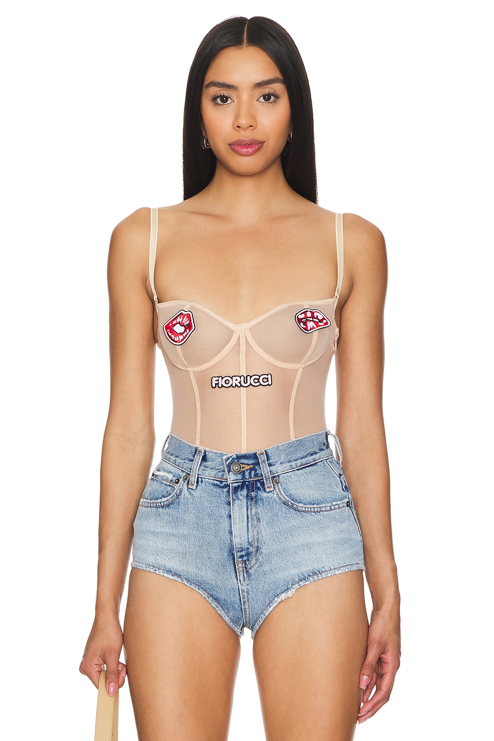 FIORUCCI Tulle Body Suit in Nude | REVOLVE