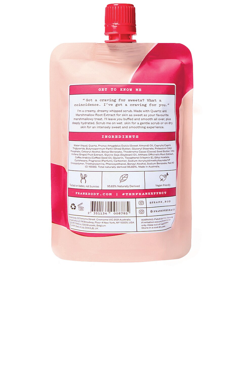 frank body Mini Buff Marshmallow Body Scrub
