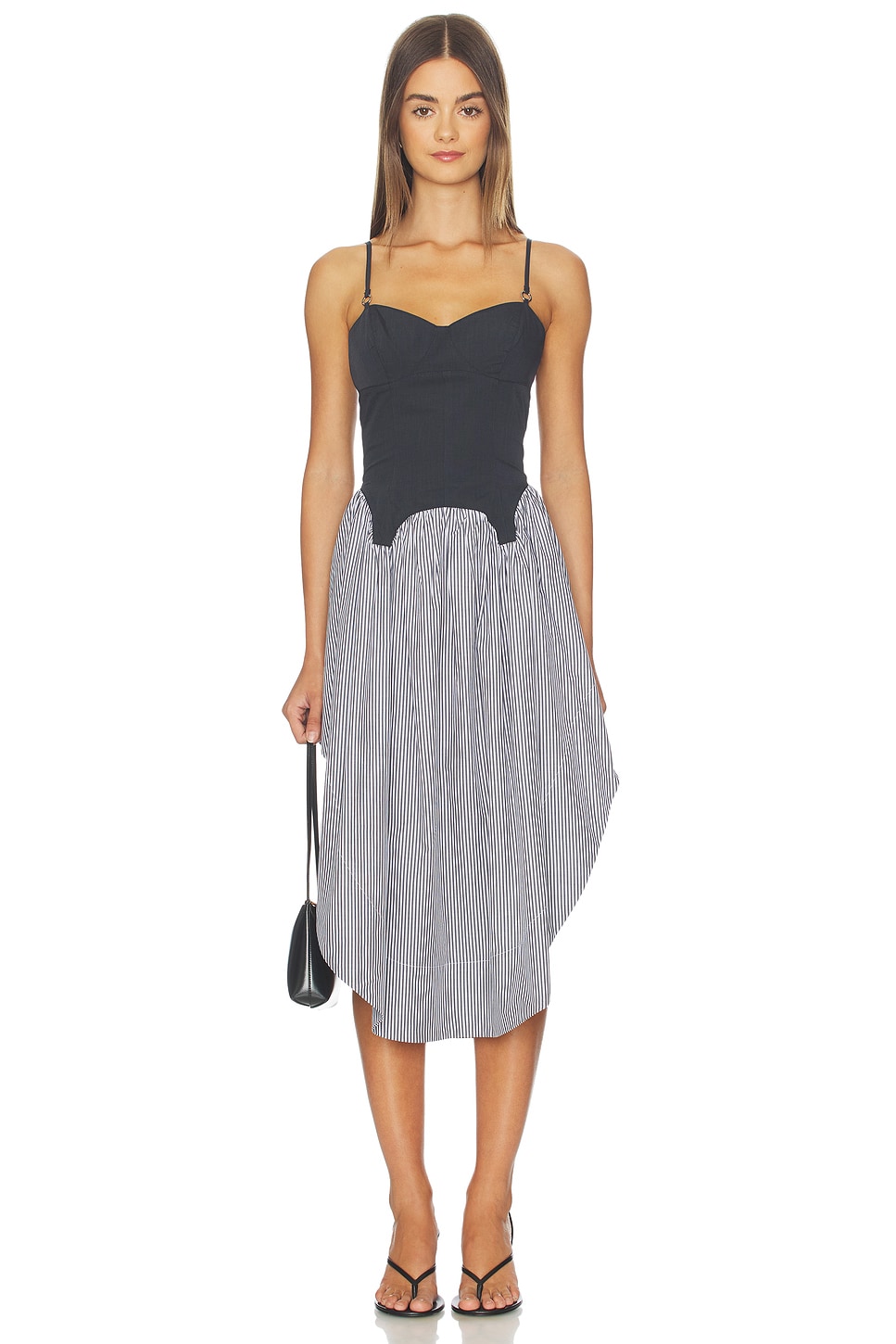 cupped midi dress Colorblock Cupped Midi Dress