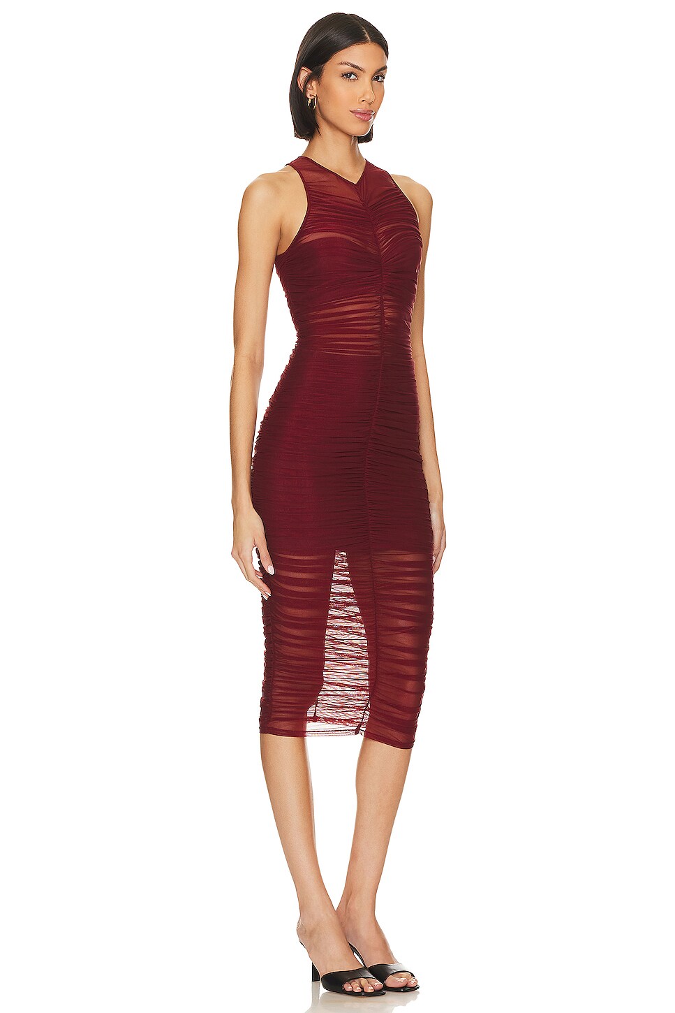 Fleur du Mal Ruched High Neck Dress thumbnail