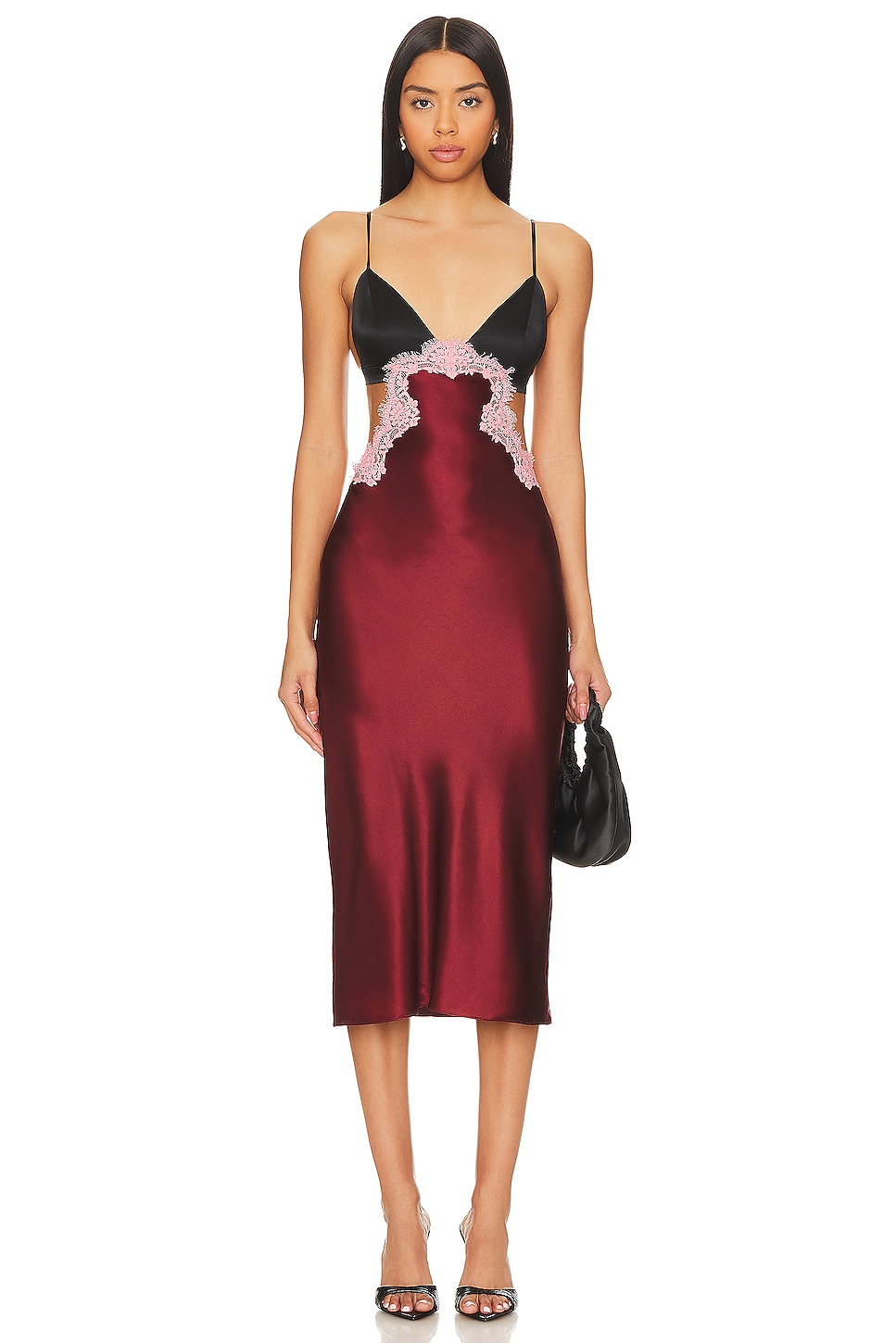 Fleur du Mal Silk And Lace Cutout Slip