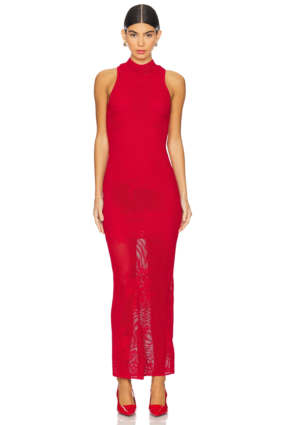 ワンピース theredthread S cutting lace dress Self-Portrait - Lace midi dress red - The Corner