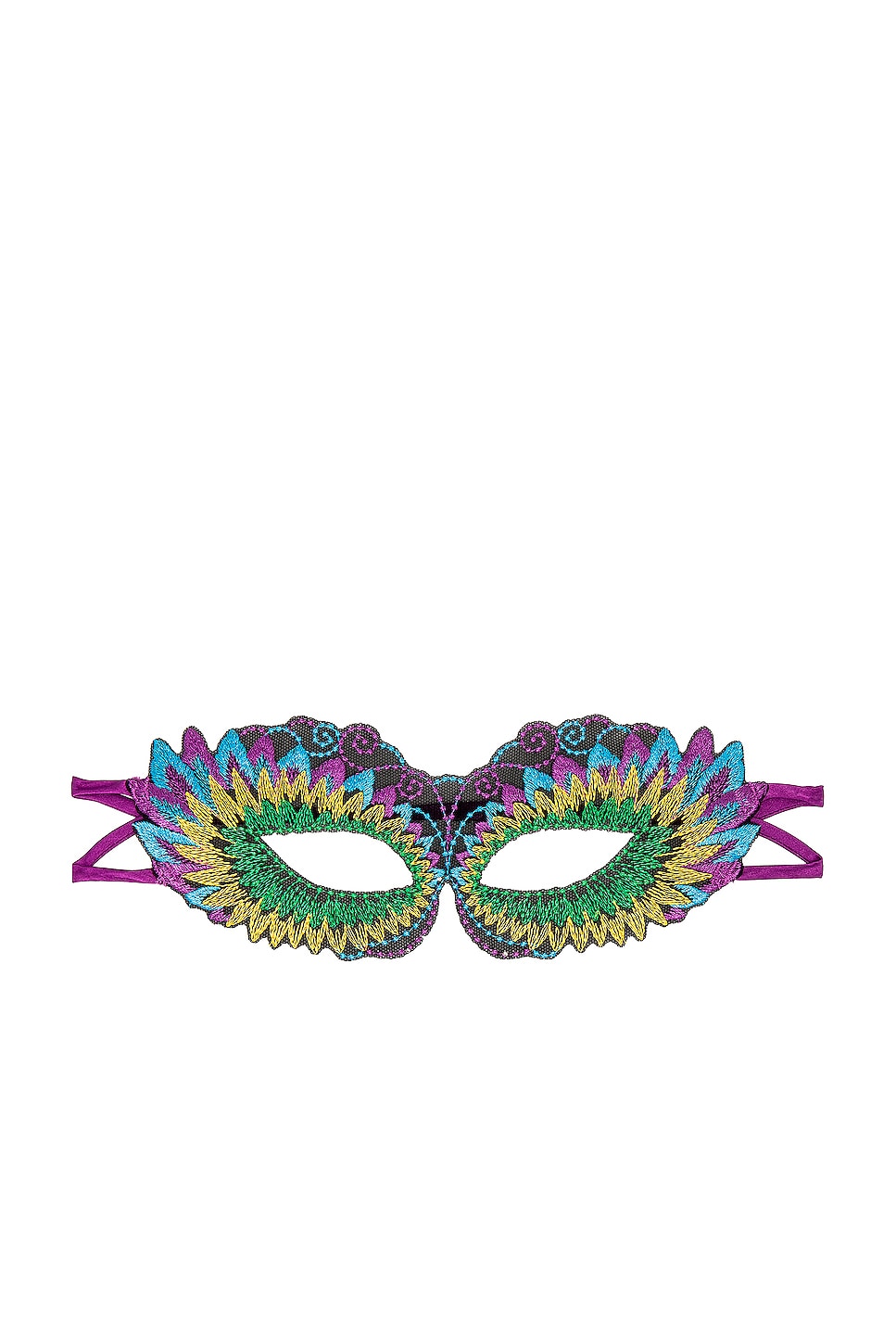 Fleur Du Mal Carnival Embroidered Balconette Bra In Multi