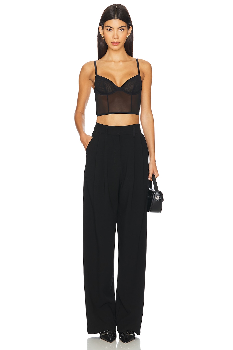 Mesh Longline Bustier - Thumbnail 4