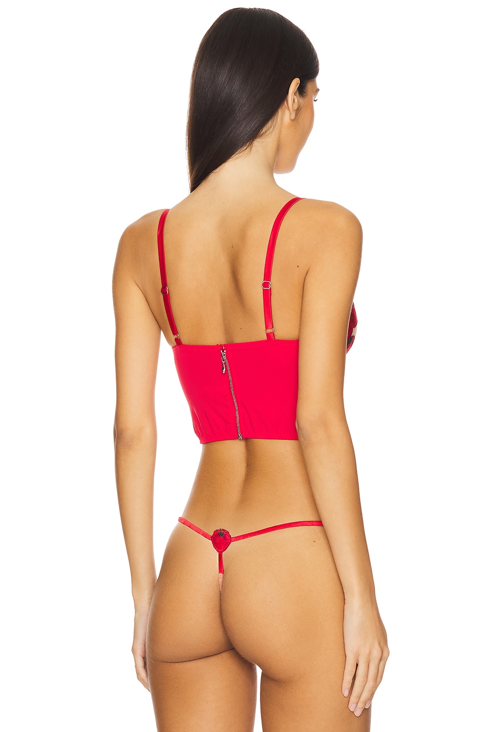 x REVOLVE Tomato Embroidery Longline Bra - Thumbnail 3