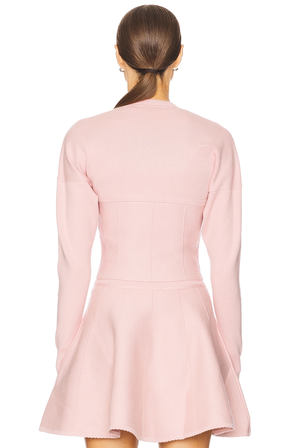 Fleur du Mal Knit Zip Bustier Cardigan