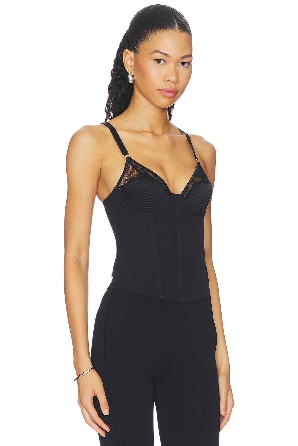 Fleur du Mal Topstitch Bebe Bra Bustier Top