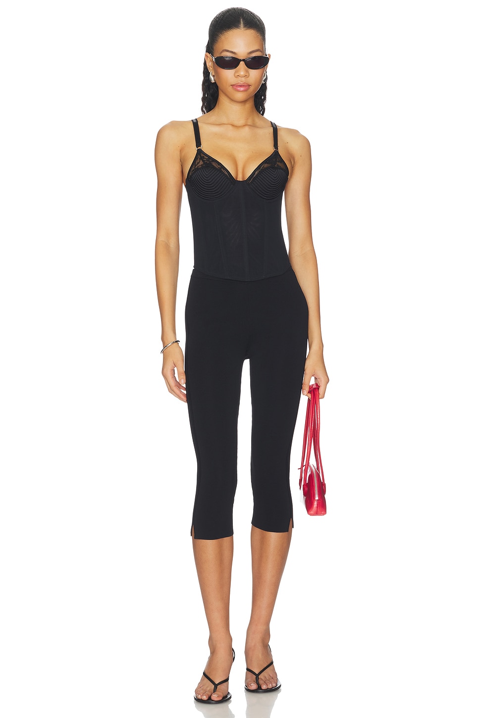 Fleur du Mal Topstitch Bebe Bra Bustier Top