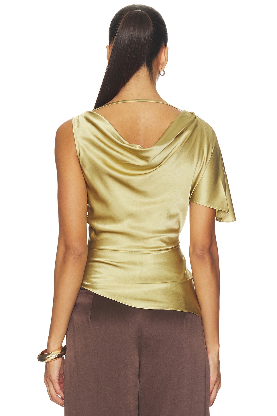 Fleur du Mal Asymmetrical Silk Top