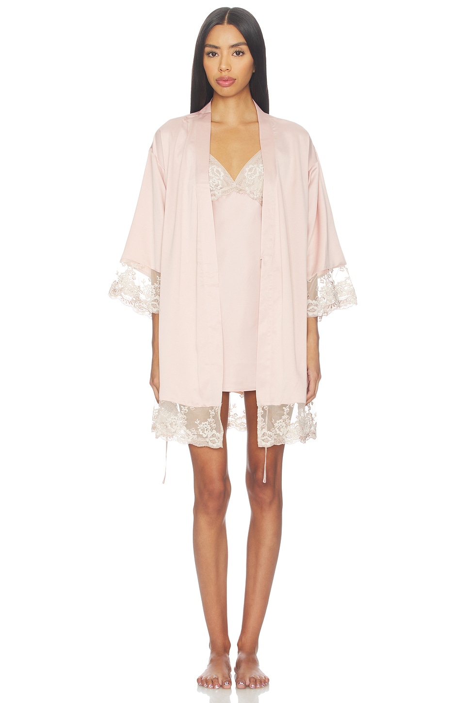 Flora Nikrooz Rosa Kimono Wrap With Embroidery thumbnail