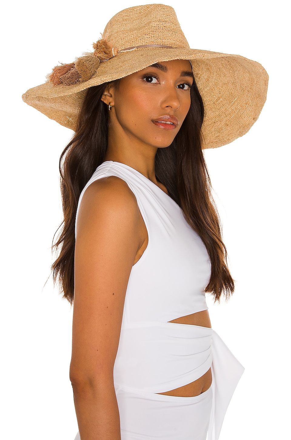 florabella Nicolette Hat in Natural, Gold, & Parfait