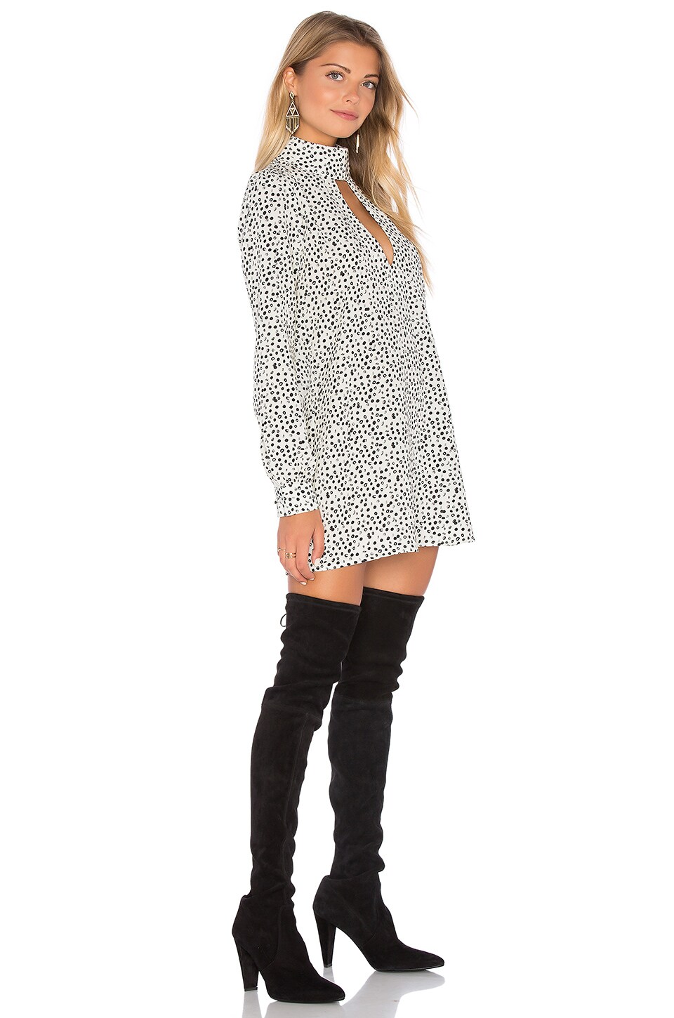 FLYNN SKYE Leah Dress in Cream Pebble