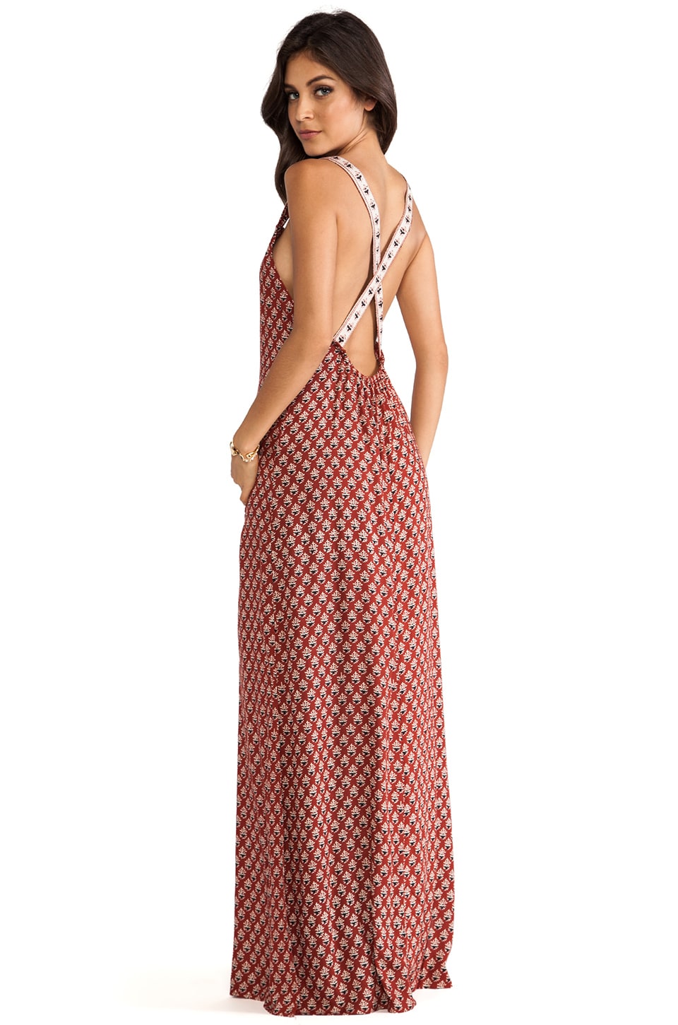 FLYNN SKYE Apron Maxi Dress in Burnt Boho
